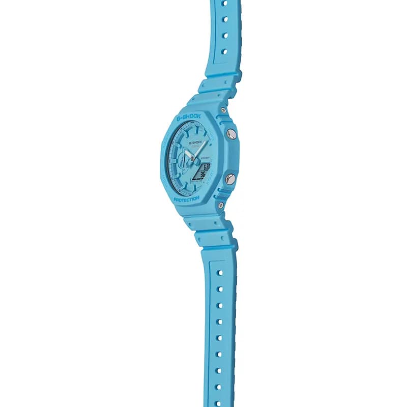 Casio G-Shock Carbon Core Guard Turquoise Blue Men's Watch | GA-2100-2A2