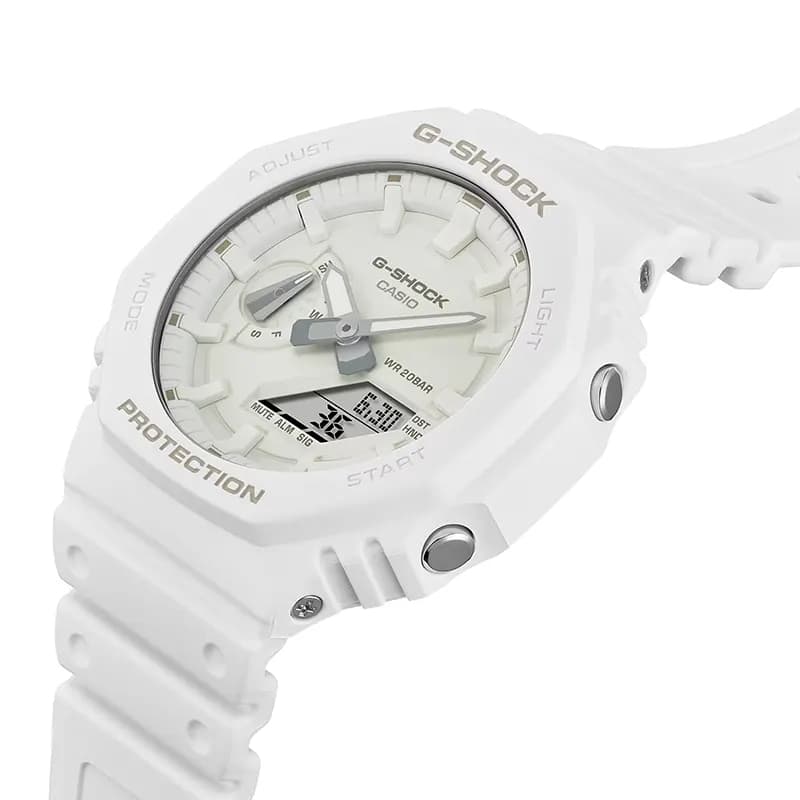 Casio G-Shock GA-2100-7A7 Carbon Core Guard White Men's Watch