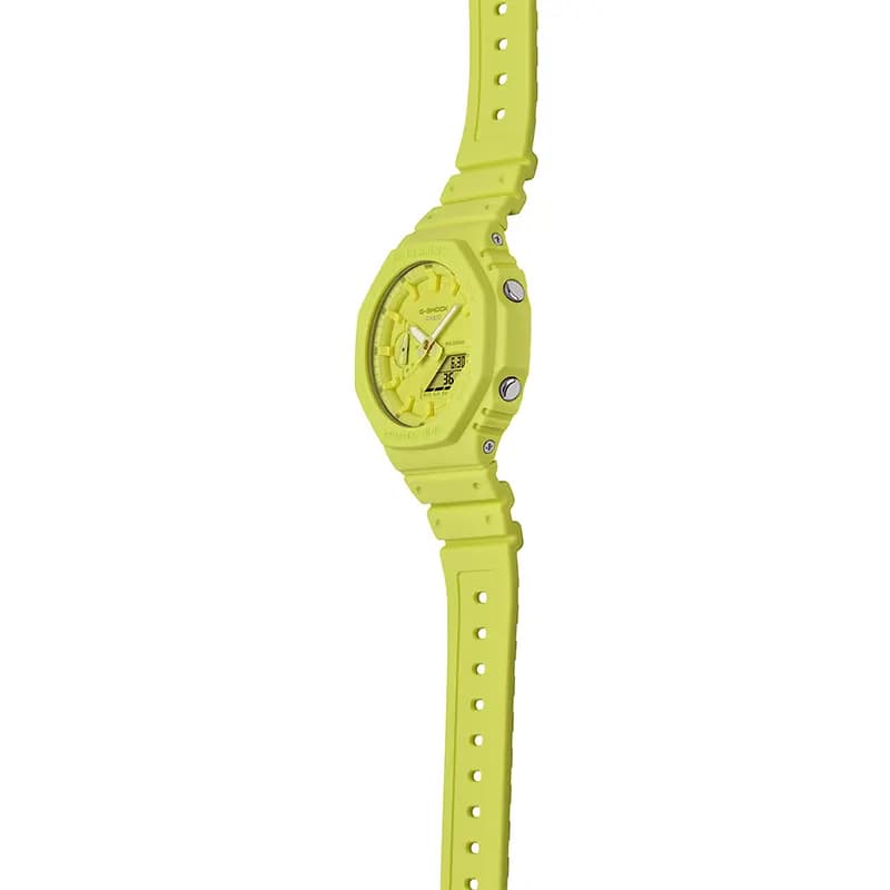 Casio G-Shock Carbon Core Guard Volt Yellow Men's Watch | GA-2100-9A9