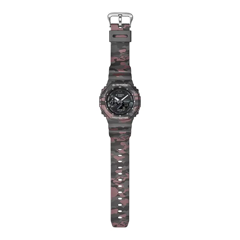 Casio G-Shock Grey G-Mark Camouflage Black Dial Men's Watch | GA-2100CMD-8A