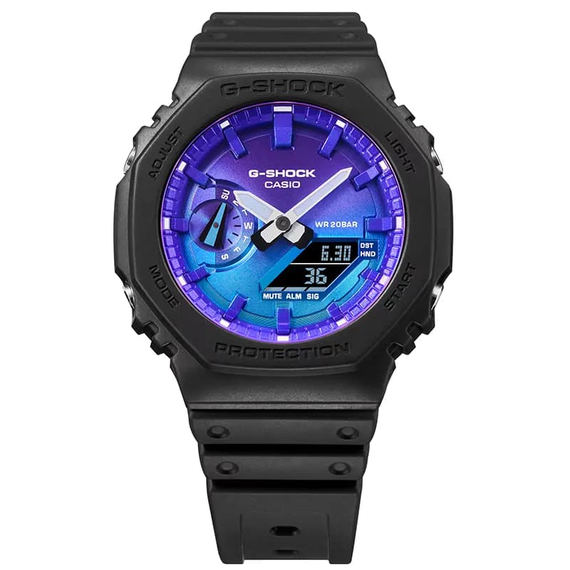 Casio G-Shock GA-2100FL-1A Glowing Flames of Blues Dial Men's Watch