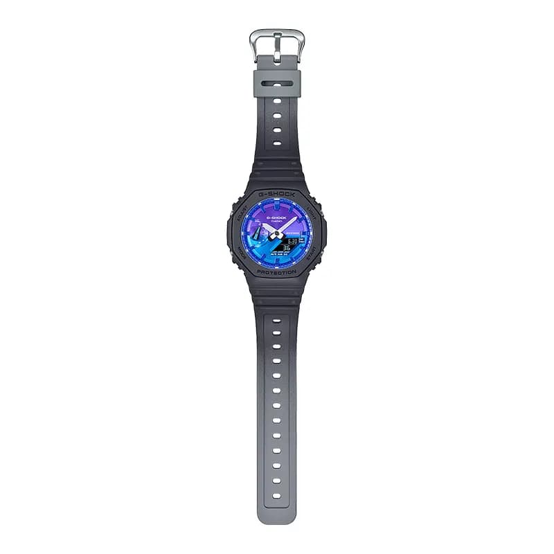 Casio G-Shock GA-2100FL-1A Glowing Flames of Blues Dial Men's Watch
