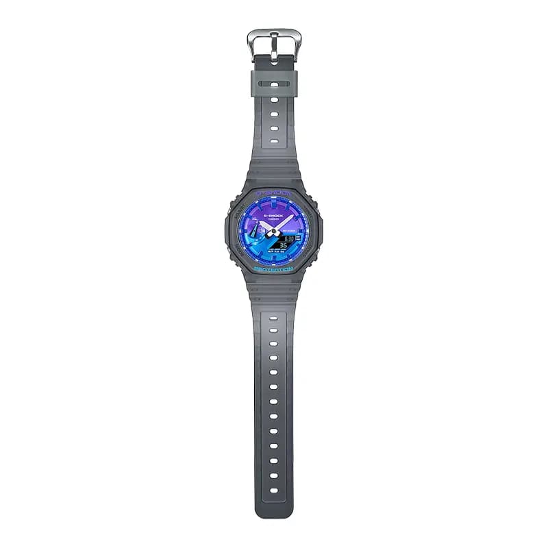 Casio G-Shock Glowing Flames Blue Dial Men's Watch | GA-2100FLS-8A2