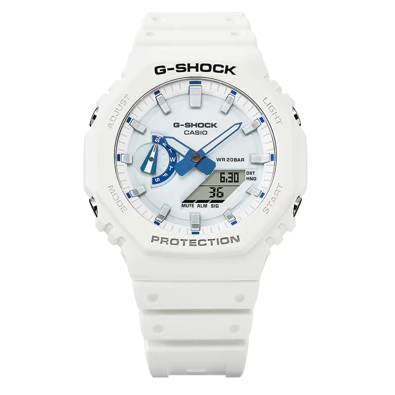 Casio G-Shock Sea-Inspired Phosphorescent Glow White Dial Men's Watch | GA-2100HDS-7A
