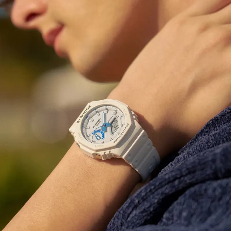 Casio G-Shock Sea-Inspired Phosphorescent Glow White Dial Men's Watch | GA-2100HDS-7A