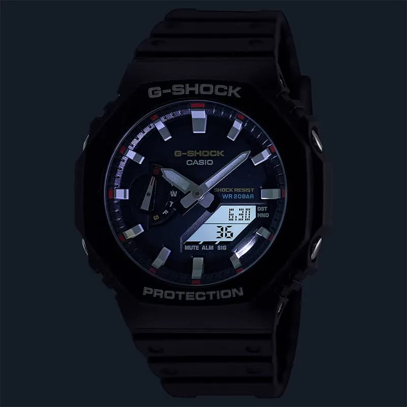 Casio G-Shock Carbon Core Guard Black Dial Men’s Watch | GA-2100RL-1A