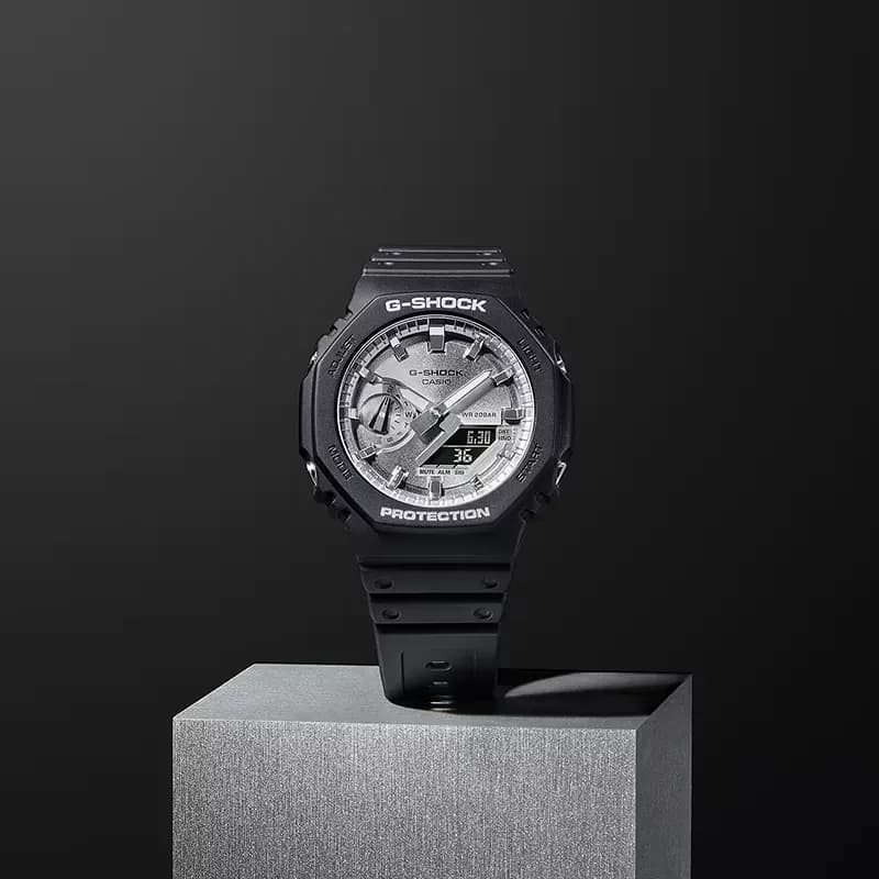 Casio G-Shock GA-2100SB-1A Silver Dial Men's Watch