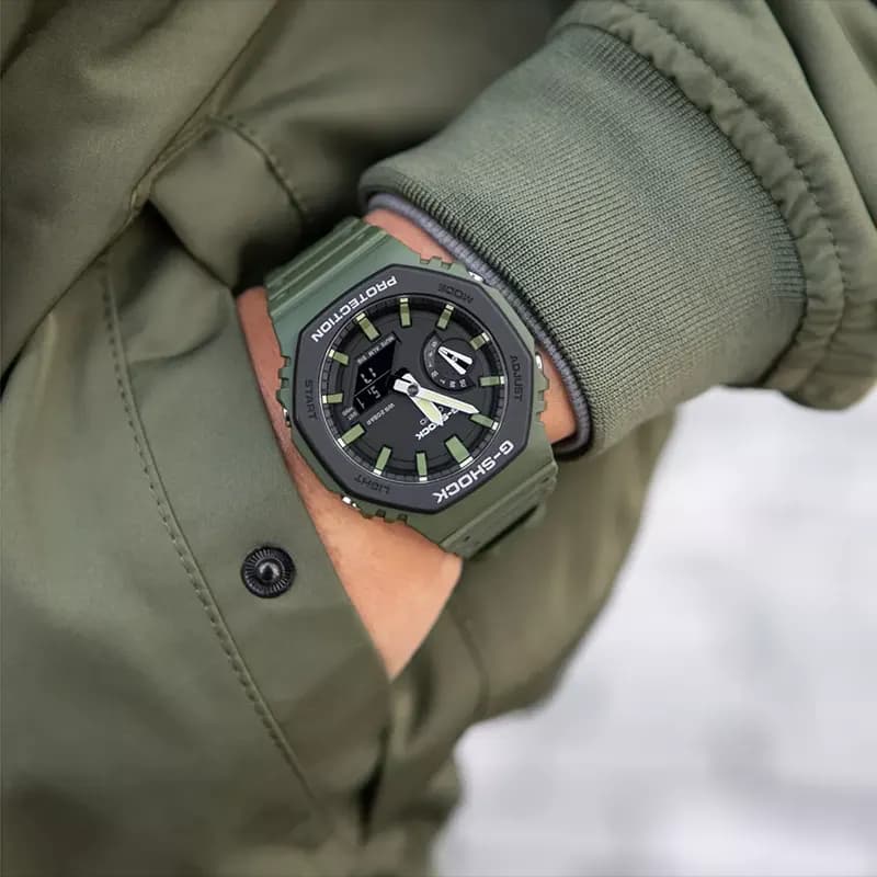 Casio G-Shock Urban Utility Green Military Black Dial Men's Watch | GA-2110SU-3A