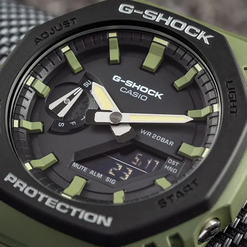 Casio G-Shock Urban Utility Green Military Black Dial Men's Watch | GA-2110SU-3A