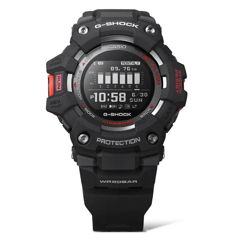 Casio G-Shock G-Squad Step Tracker Bluetooth® Black Dial Men's Watch | GBD-100-1