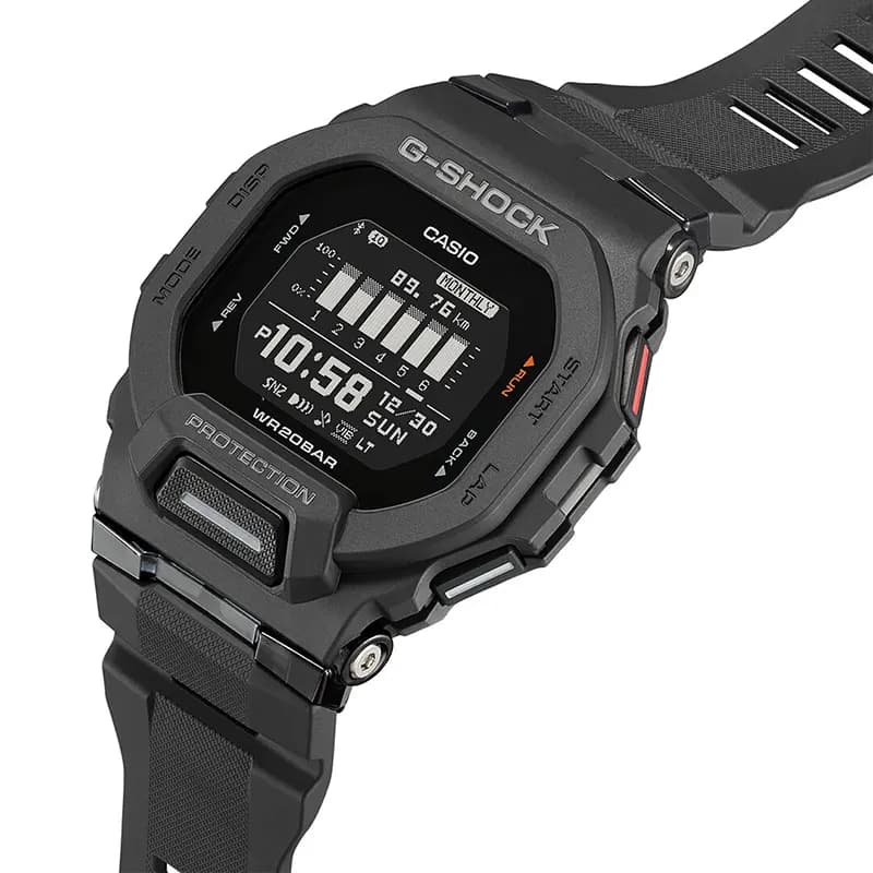 Casio G-Shock GBD-200-1 G-Squad (Bluetooth) Black Dial Men's Watch