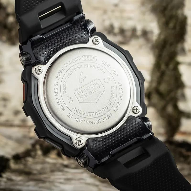Casio G-Shock GBD-200-1 G-Squad (Bluetooth) Black Dial Men's Watch