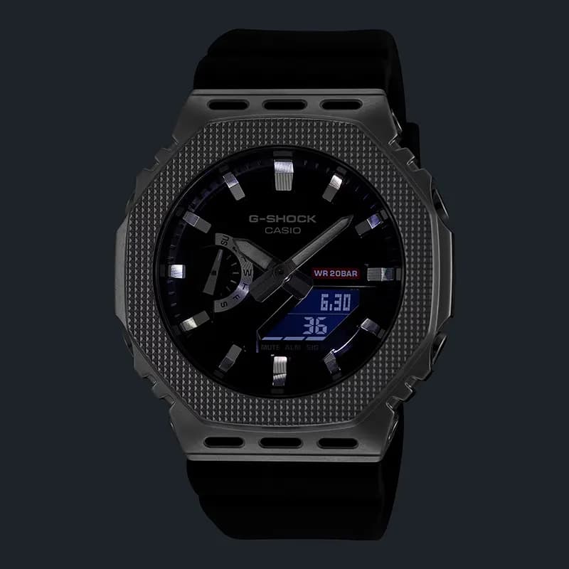 Casio G-Shock G-Steel Monochromatic Modern Black Dial Men's Watch | GM-2100BM-1A