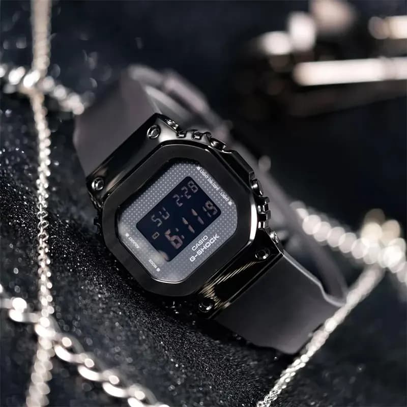 Casio G-Shock 5600 Series Black Digital Watch | GM-S5600SB-1 secondary view