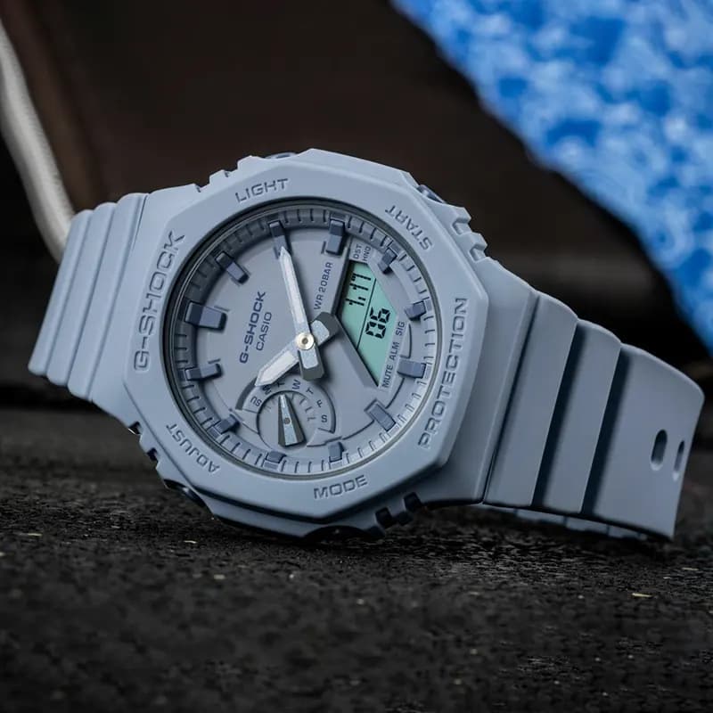 Casio G-Shock GMA-S2100BA-2A2 Carbon Core Guard Light Blue Dial Watch