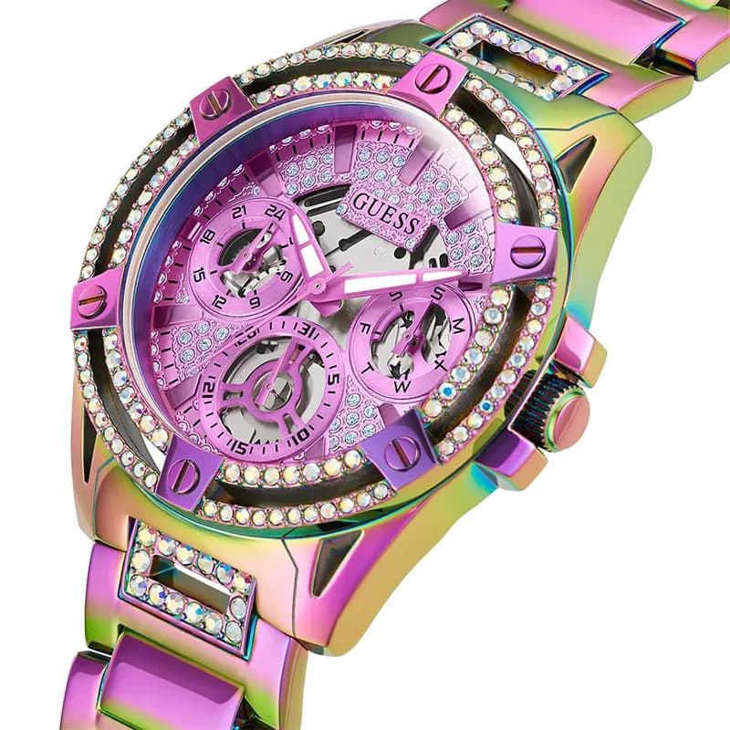 Guess Queen Iridescent Multi-function Ladies Watch | GW0464L4