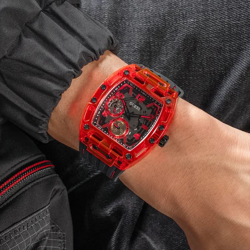 Guess Phoenix Multi-Function Skeleton Dial Men’s Watch | GW0499G4