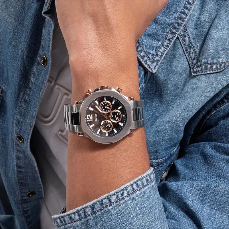 Guess Edge Multi-function Black Dial Men’s Watch | GW0539G1