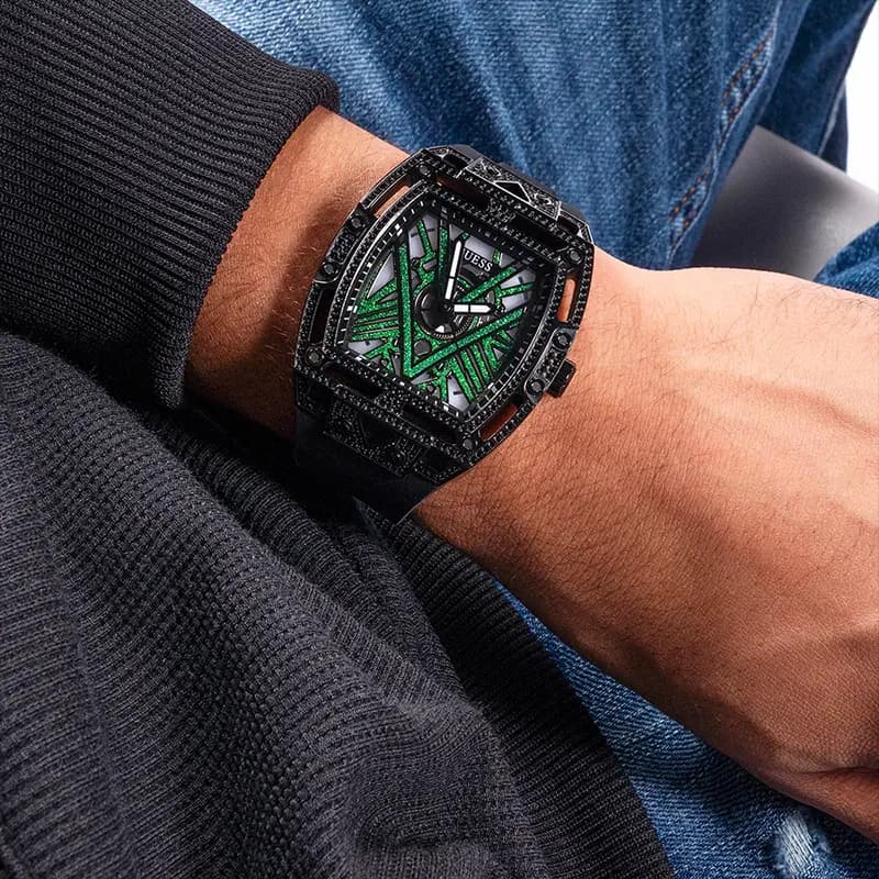 Guess Legend Translucent Dial Silicone Strap Men’s Watch | GW0564G2