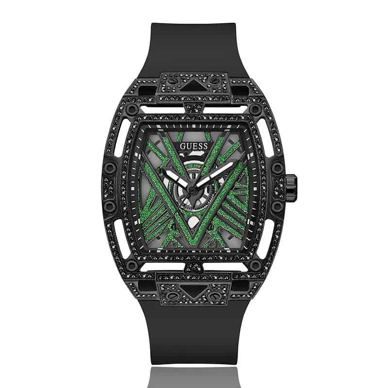 Guess Legend Translucent Dial Silicone Strap Men’s Watch | GW0564G2
