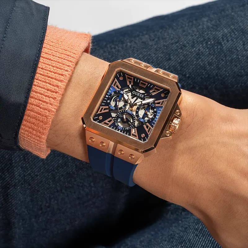 Guess Leo Multifunction Blue Dial Men’s Watch | GW0637G3