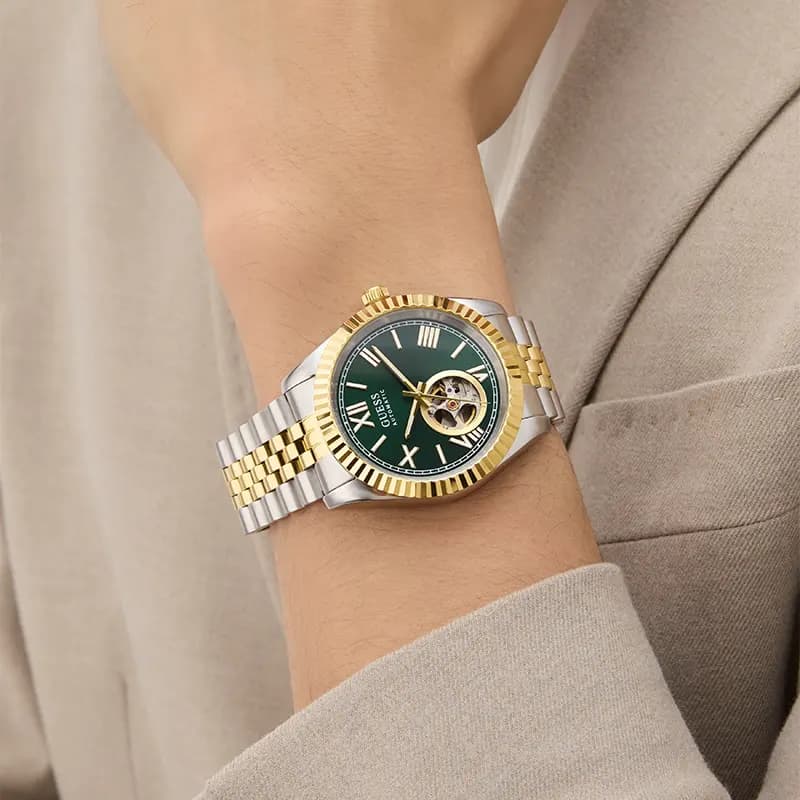 Guess Connoisseur Open Heart Green Dial Automatic Men’s Watch | GW0984G4 secondary view