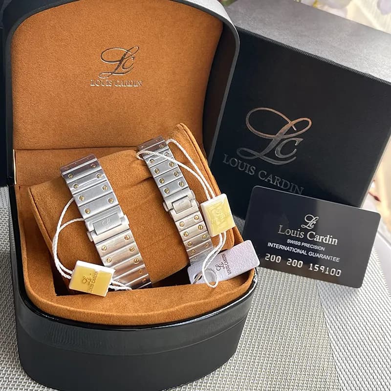 Louis Cardin Silver Dial Silver-tone Couple Set | 1853G/8853L secondary view