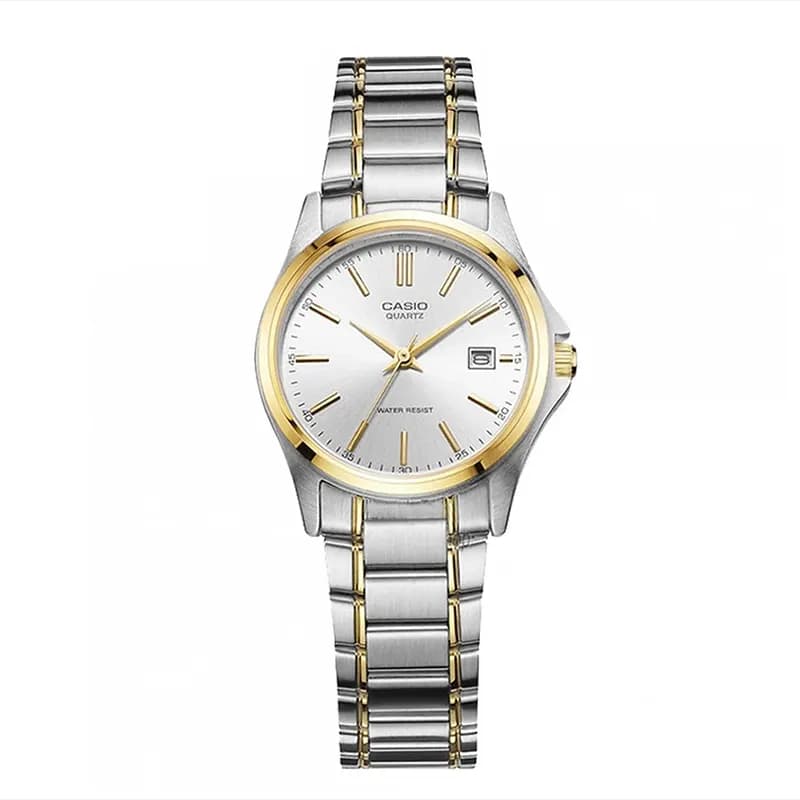 Casio Enticer LTP-1183G-7A Two-tone Silver Dial Ladies Watch