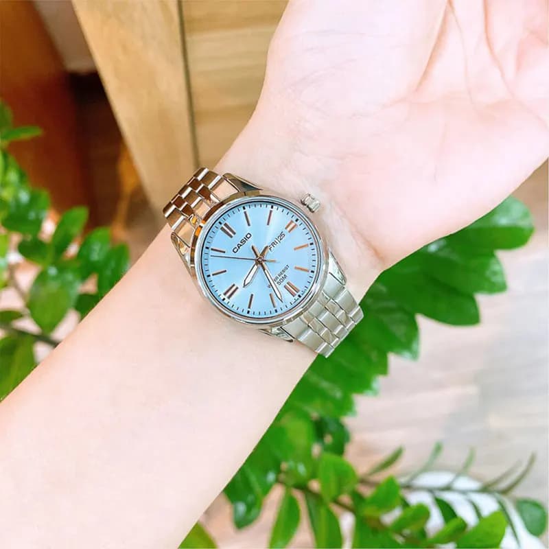Casio Enticer Ice Blue Dial Ladies Watch | LTP-1335D-2AV
