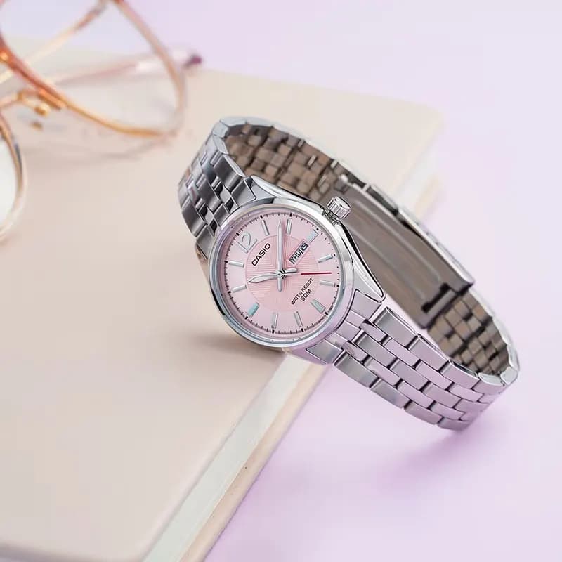 Casio Enticer Pink Dial Ladies Watch | LTP-1335D-5AVDF