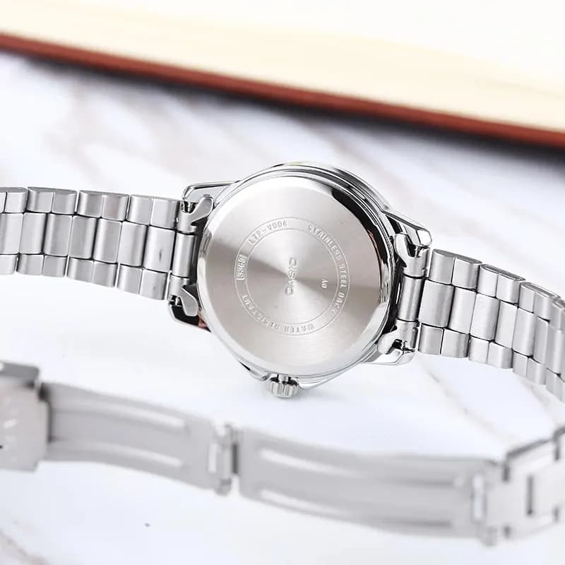 Casio Enticer LTP-V004D-7B White Dial Ladies Watch