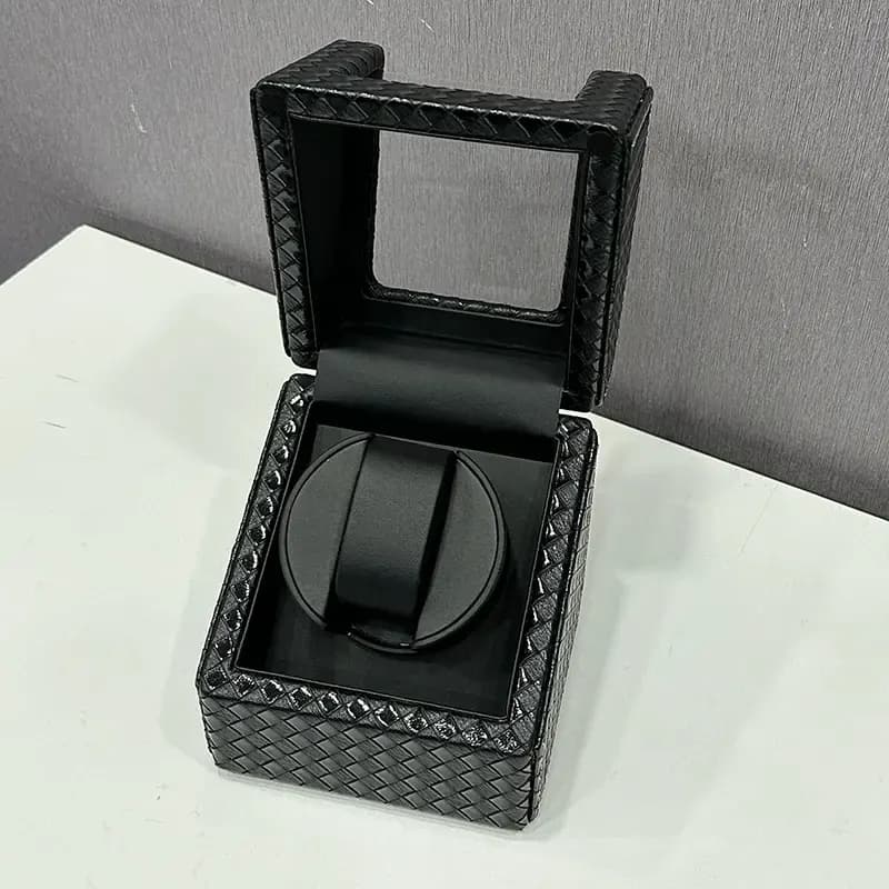Luxury Automatic 1 Slot Watch Winder with Leather Finish secondary view