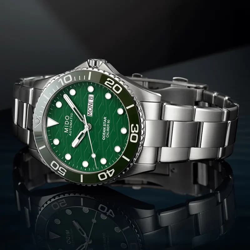 Mido Ocean Star 200C Green Dial Men's Watch | M042.430.11.091.00 secondary view