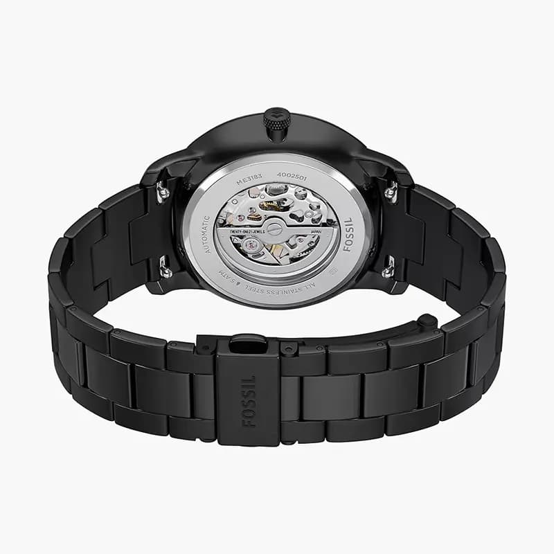 Fossil Neutra Black Skeleton Dial Automatic Men's Watch | ME3183