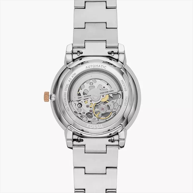 Fossil Neutra Automatic Two-tone Skeleton Dial Men's Watch | ME3196
