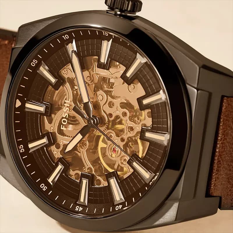 Fossil Everett Automatic LiteHide™ Leather Men's Watch | ME3207