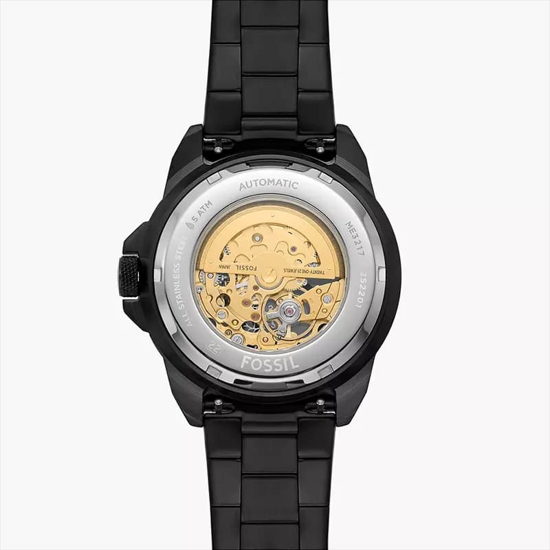 Fossil ME3217 Bronson Automatic Black Stainless Steel Men's Watch