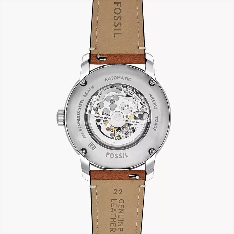 Fossil Heritage Automatic Blue Skeleton Dial Men's Watch | ME3263