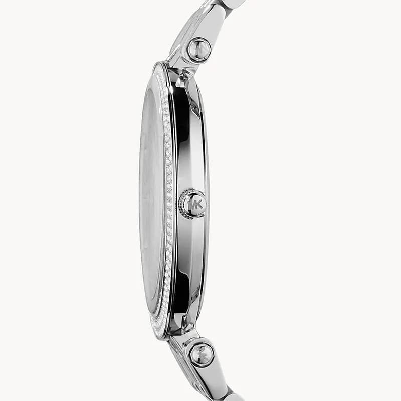 Michael Kors Darci Silver Dial Pave Bezel Ladies Watch | MK3190