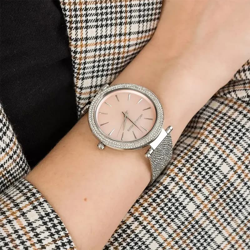 Michael Kors Darci Crystal Pink Mother of Pearl Dial Ladies Watch | MK4518