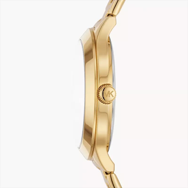 Michael Kors Runway Black Gold Dial Ladies Watch | MK4659