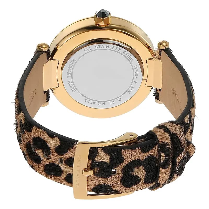 Michael Kors Parker Pavé Gold-Tone and Calf Hair Ladies Watch | MK4723