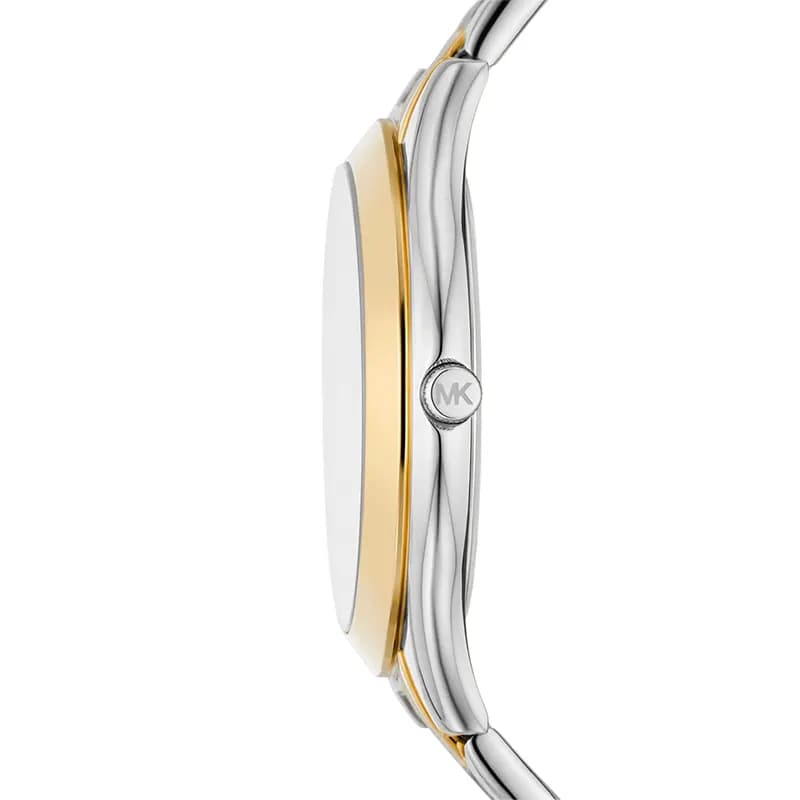 Michael Kors Slim Runway Silver Sunray Dial Two-Tone Ladies Watch | MK4735