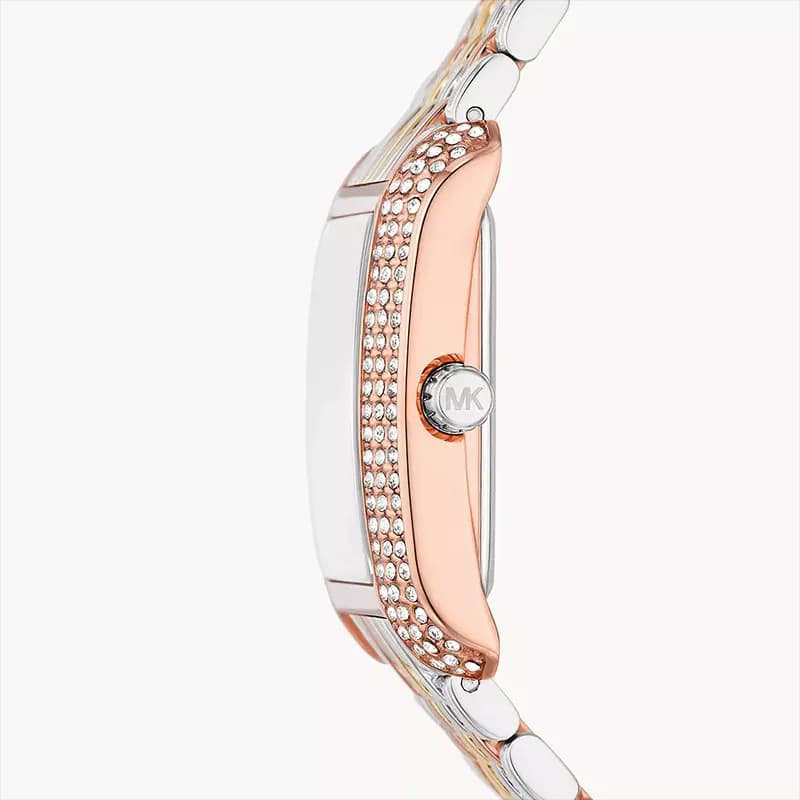Michael Kors Petite Emery Pavé Tri-Tone Ladies Watch | MK4744