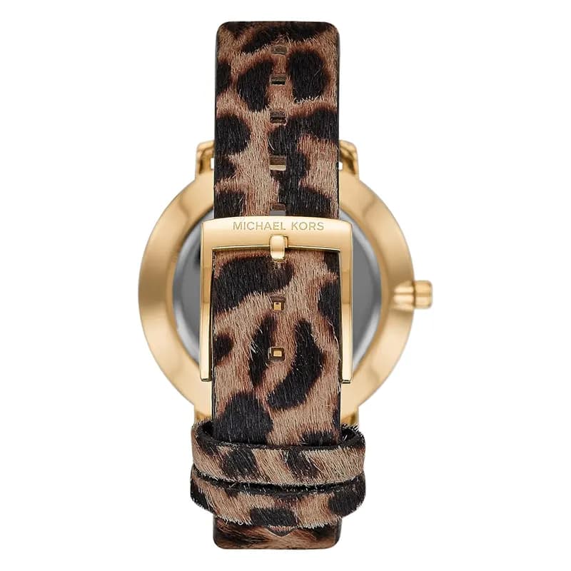 Michael Kors Pyper Silver Dial Leather Ladies Watch | MK4751