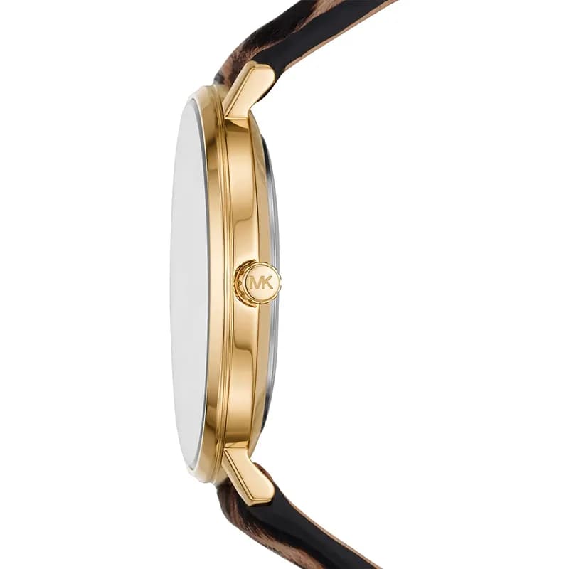 Michael Kors Pyper Silver Dial Leather Ladies Watch | MK4751