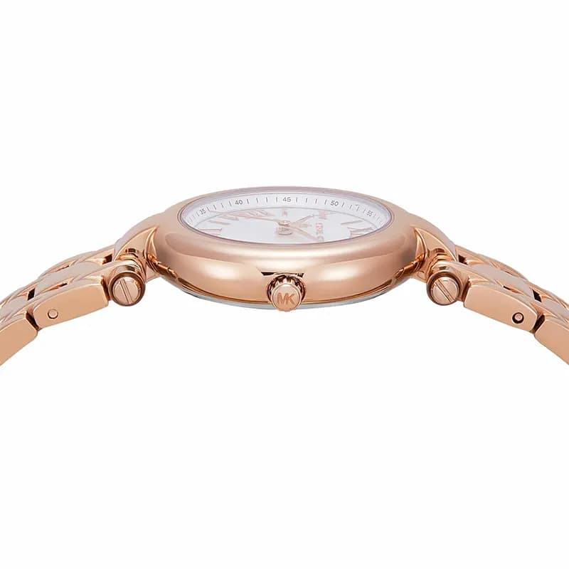 Michael Kors Laney White MOP Dial Rose Gold-Tone Ladies Watch | MK4893