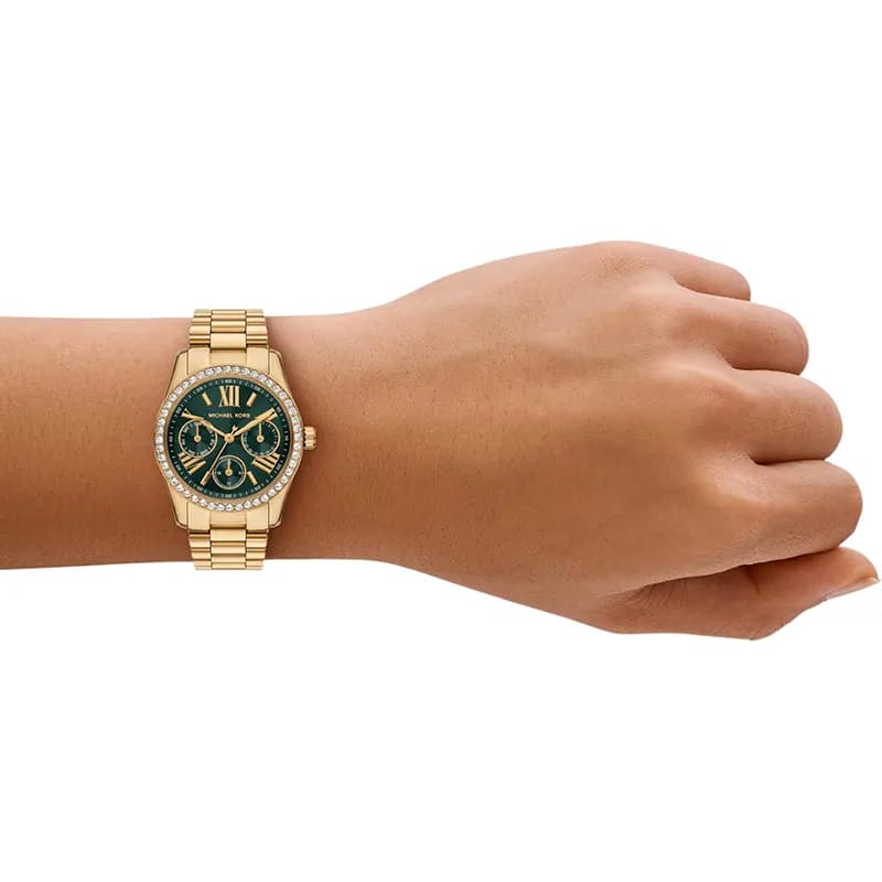 Michael Kors Mini Lexington Pavé Green Dial Ladies Watch | MK4924