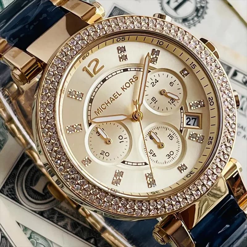Michael Kors Parker Champagne Dial Ladies Watch | MK6238