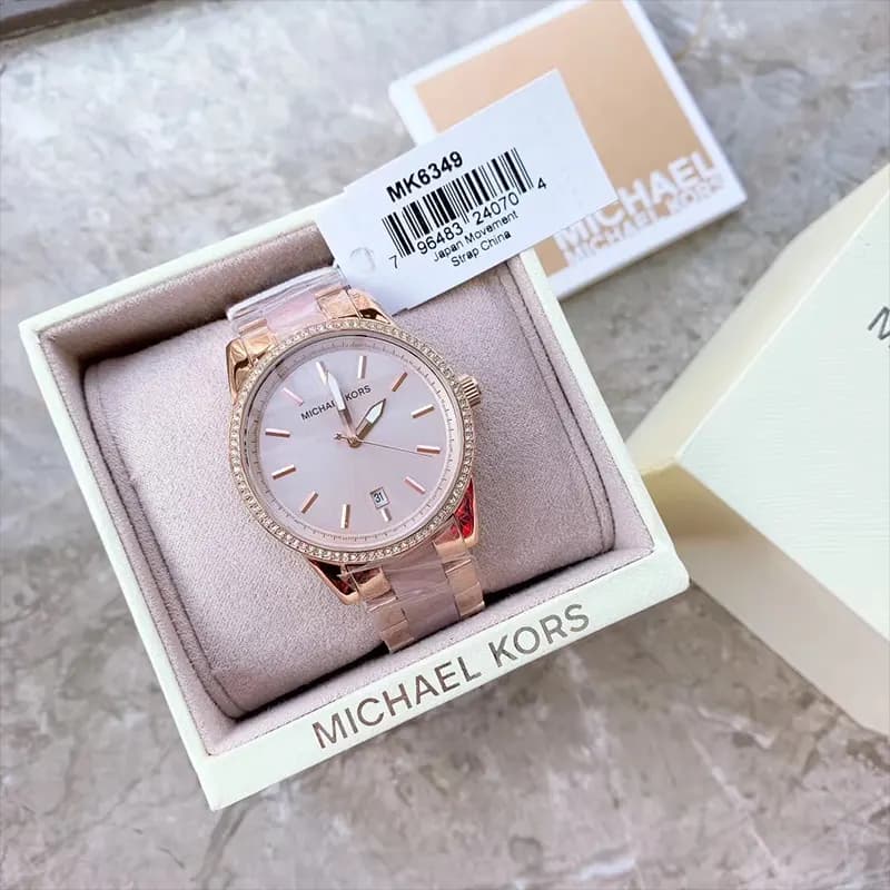 Michael Kors Ritz Rose Gold Dial Rose Gold Ladies Watch | MK6349